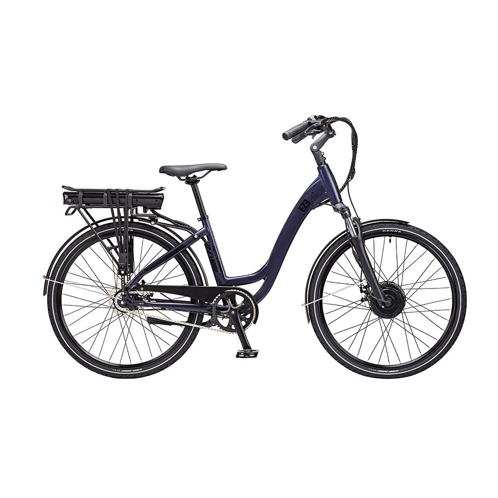 Ezego Step NX 26 City Electric Bike - Matt metallic blue