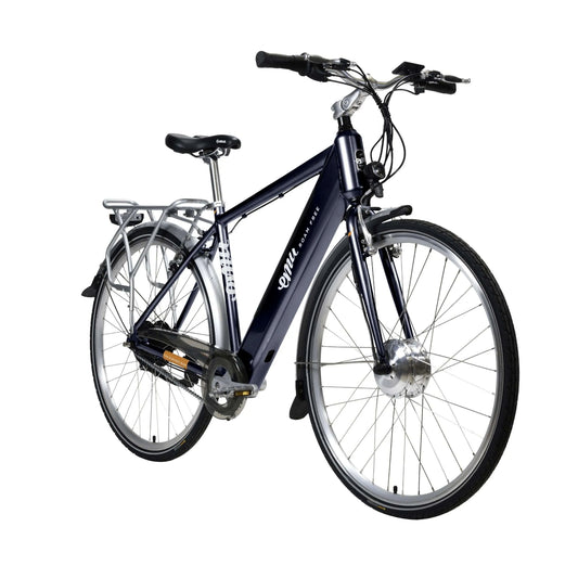 Emu Classic Crossbar Electric Bike - 10.4Ah / 374Wh, Navy Blue